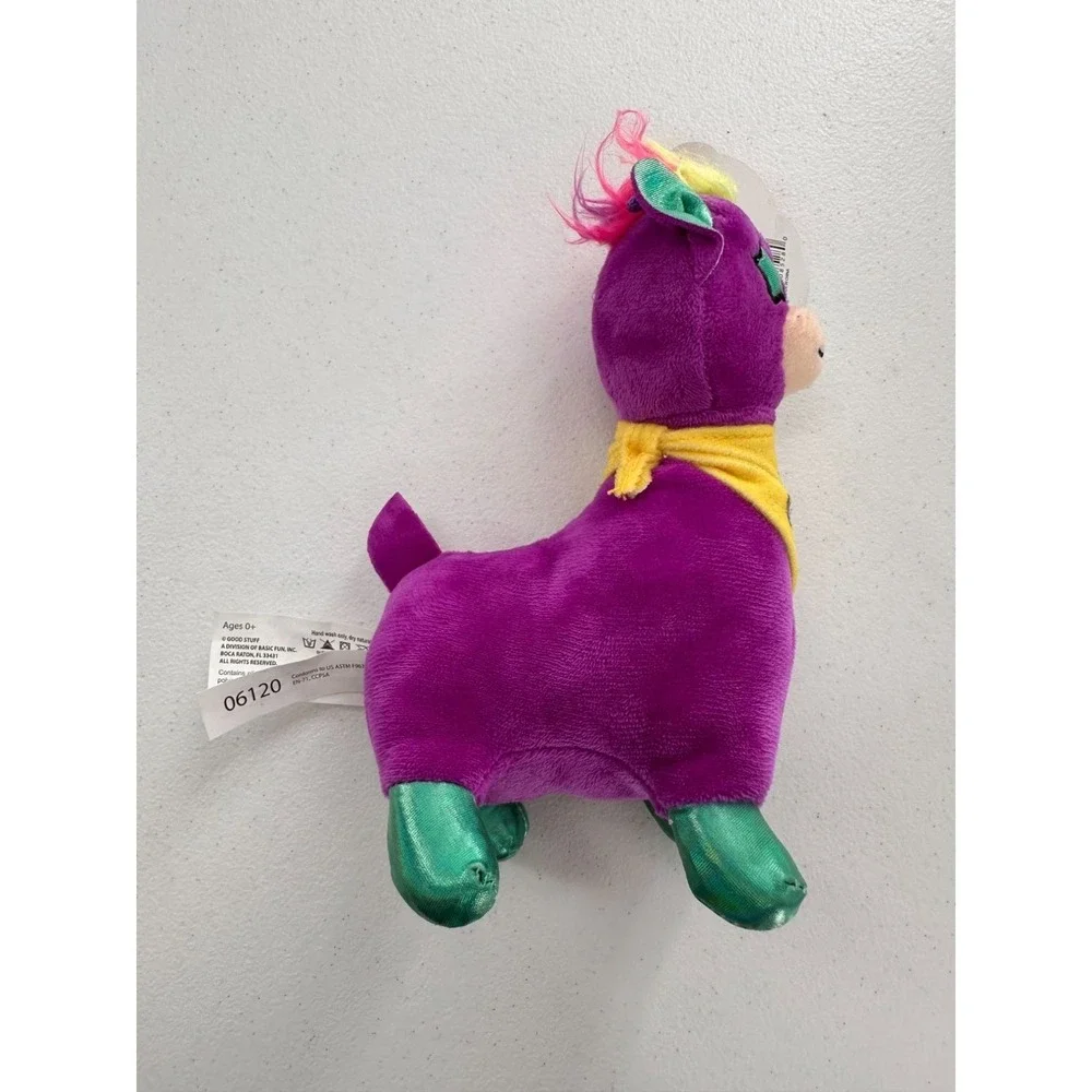 No Drama Llama Plush Toy Purple Green Star Glasses 8